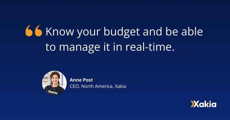 Xakia x Counselwell In House Legal Budgeting Webinar Quote 11 Managing Budget