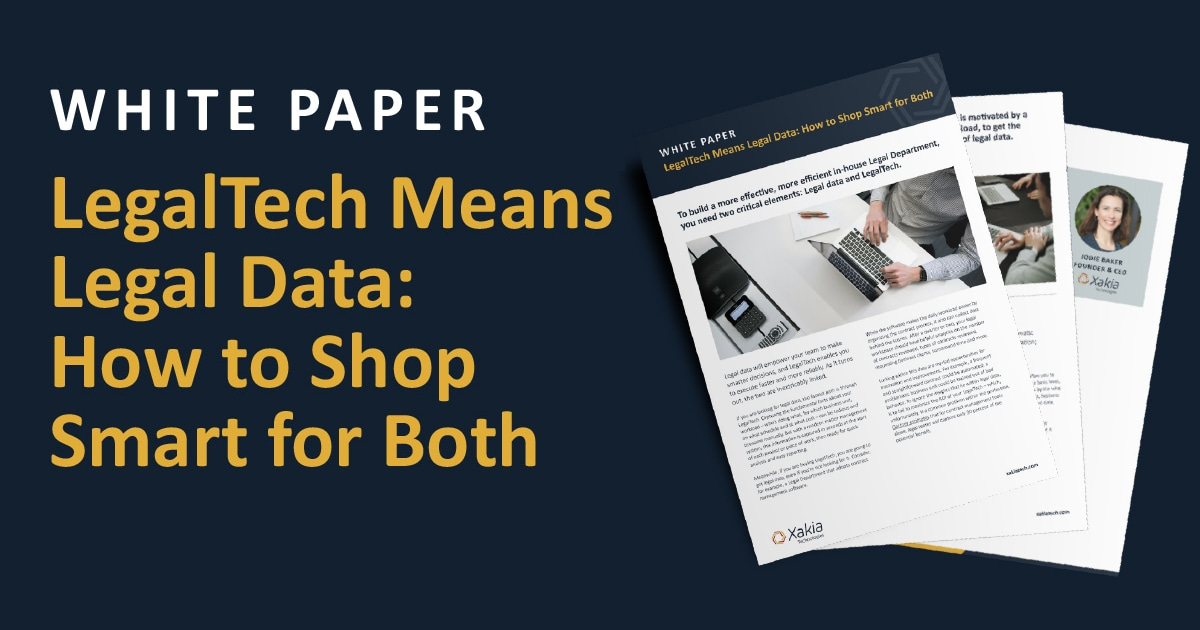 LegalTech Data White Paper | Legal Ops Software